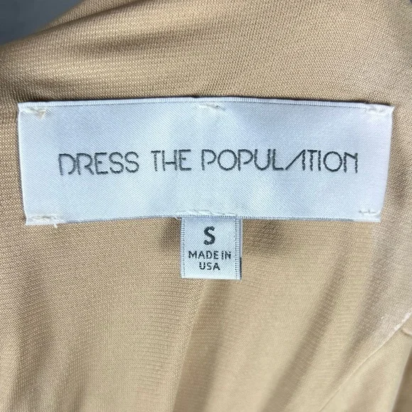 Dress the Population Dress Womens Small Tabitha Gold Sequin Feminine Party Mini - Picture 7 of 10